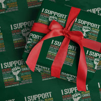 I Support Progressive Liberal Human Rights Wrapping Paper Roll Vintage Hand Fist - Wonder Print Shop