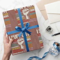 I Support Progressive Liberal Human Rights Wrapping Paper Roll Vintage Hand Fist - Wonder Print Shop