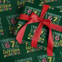 I Survived 67 Days of Cafeteria Chaos Wrapping Paper Roll Funny School Lunch Duty - Wonder Print Shop