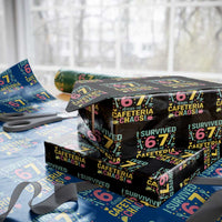 I Survived 67 Days of Cafeteria Chaos Wrapping Paper Roll Funny School Lunch Duty - Wonder Print Shop