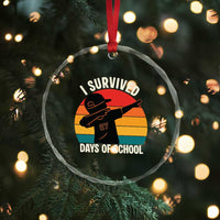 I Survived 67 Days Of School Crystal Glass Ornament Funny Boys Kids - Wonder Print Shop
