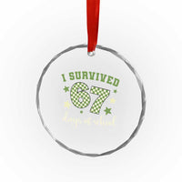 I Survived 67 Days of School Crystal Glass Ornament Funny Six Seven Meme Students Teacher Celebration - Wonder Print Shop