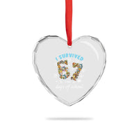 I Survived 67 Days of School Funny Six Seven Italian Brainrot Heart Crystal Glass Ornament - Wonder Print Shop