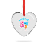 I Survived 67 Days of School Funny Six Seven Meme Heart Crystal Glass Ornament Baseball Ice Cream Dripping - Wonder Print Shop