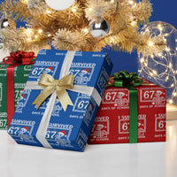 I Survived 67 Days Of School Skeleton Wrapping Paper Roll Funny Christmas Six Seven Meme - Wonder Print Shop