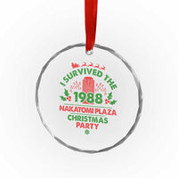 I Survived The 1988 Nakatomi Plaza Xmas Party Crystal Glass Ornament Vintage Mistletoe TS11