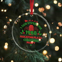 I Survived The 1988 Nakatomi Plaza Xmas Party Crystal Glass Ornament Vintage Mistletoe TS11