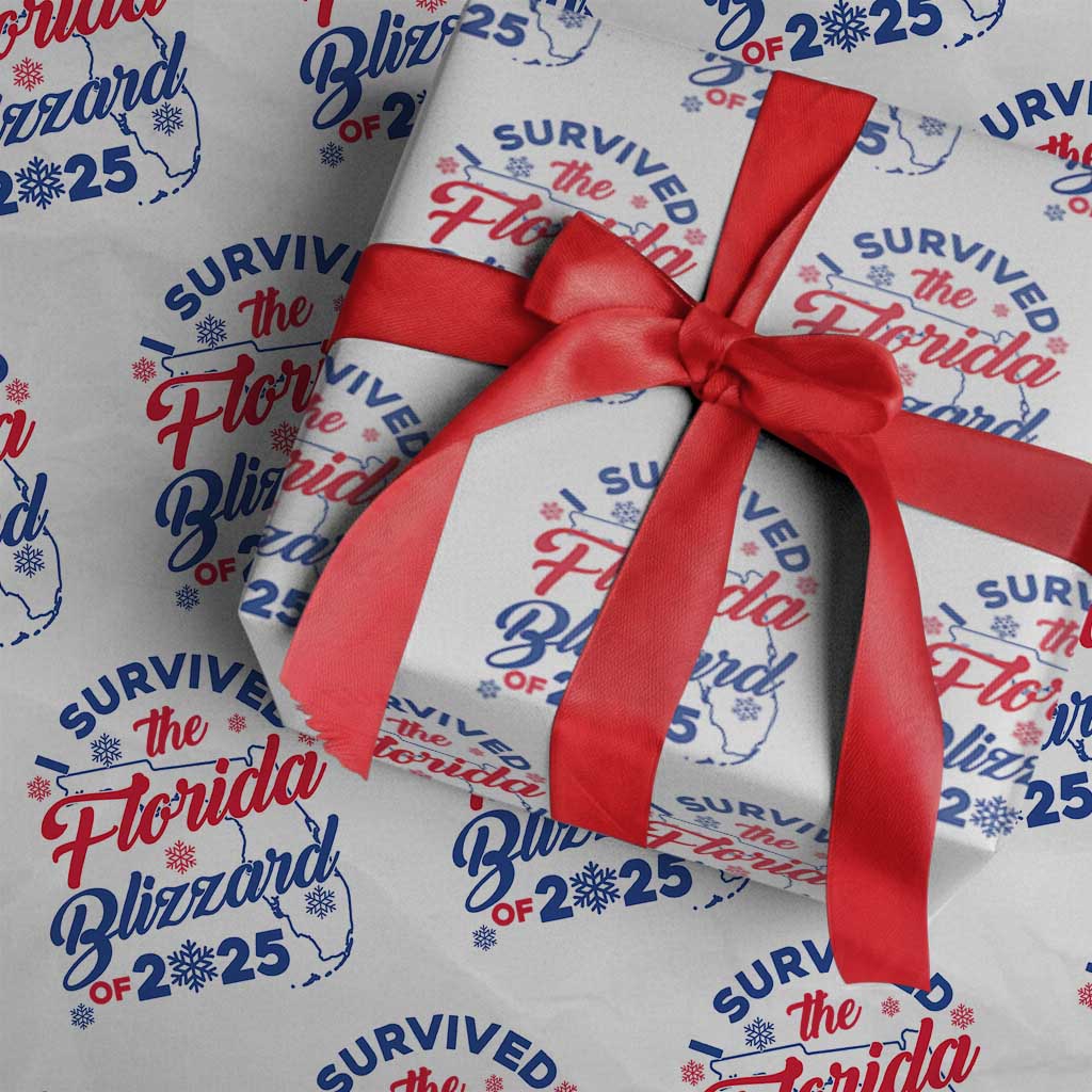 I Survived The Florida Blizzard Of 2025 Wrapping Paper Roll - Wonder Print Shop