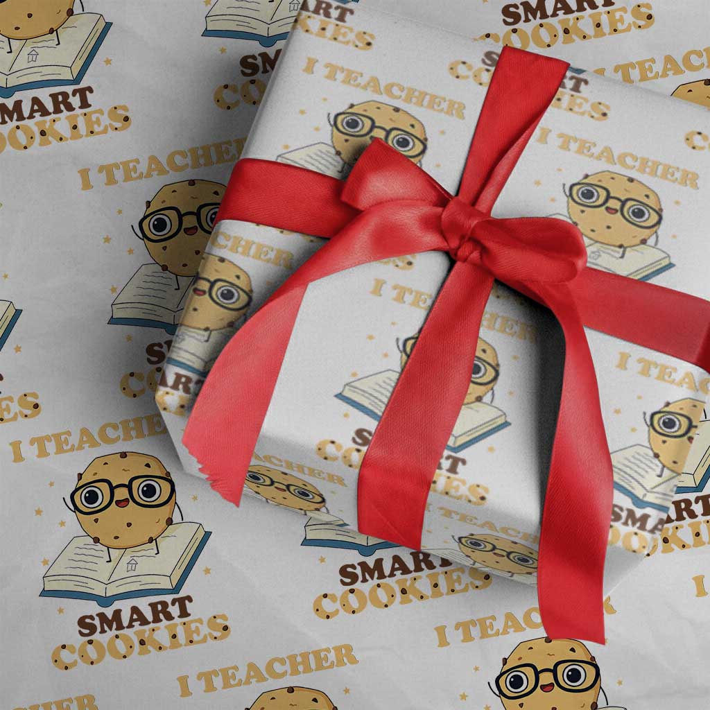 I Teach Smart Cookies Wrapping Paper Roll Funny Teacher - Wonder Print Shop