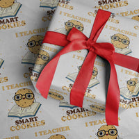 I Teach Smart Cookies Wrapping Paper Roll Funny Teacher - Wonder Print Shop