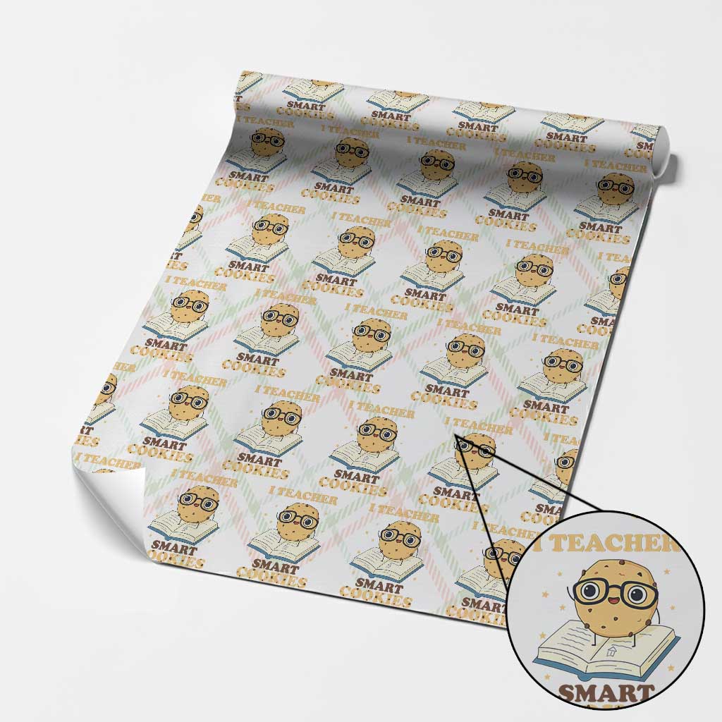 I Teach Smart Cookies Wrapping Paper Roll Funny Teacher - Wonder Print Shop