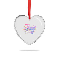 I Was 6 Now I Am 7 Heart Crystal Glass Ornament Funny Birthday Alpha Kids - Wonder Print Shop