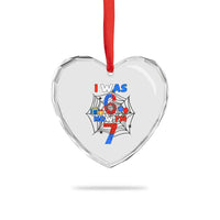 I Was 6 Now I Am 7 Heart Crystal Glass Ornament Spider Themed Birthday Boy - Wonder Print Shop