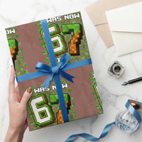 I Was 6 Now I'm 7 Birthday Meme Wrapping Paper Roll Pixel Style 67 Gamer Six Seven Joke - Wonder Print Shop