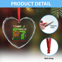 I Was 6 Now Im 7 Heart Crystal Glass Ornament Funny Six Seven 7th Birthday 67 Gaming Meme