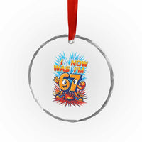 I Was 6 Now I'm 7 Italian Brainrot Meme Gift for Boy Kid Crystal Glass Ornament