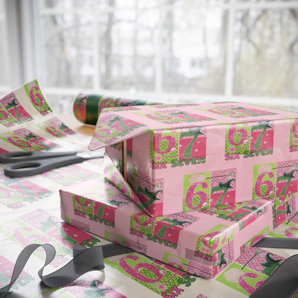 I Was Six Now I Am Seven Wrapping Paper Roll Fantasy Birthday Girl - Wonder Print Shop