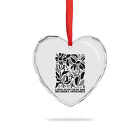I Wear Black For My Mom Heart Crystal Glass Ornament Melanoma Support Squad