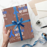 I Wear Blue For My Dad ALS Awareness Wrapping Paper Roll