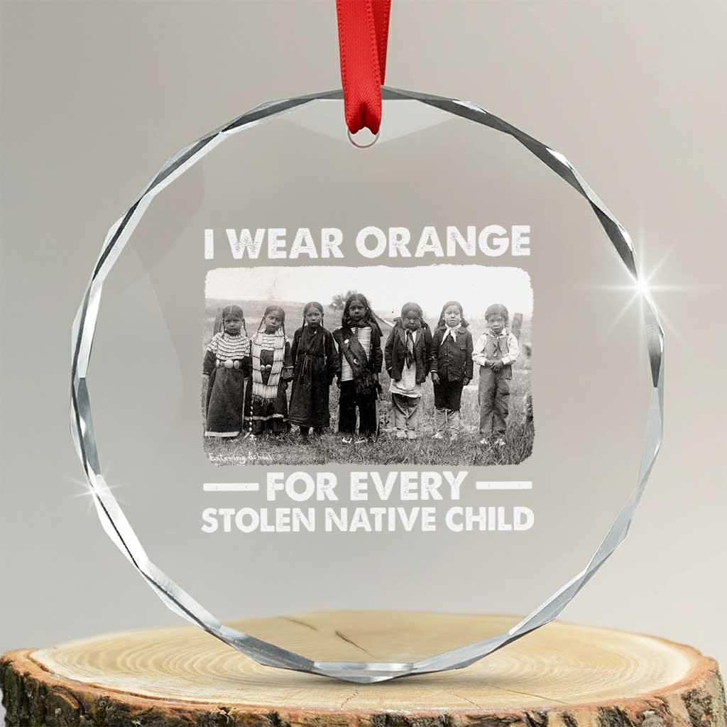 I Wear Orange For Every American Native Child Crystal Glass Ornament - Wonder Print Shop