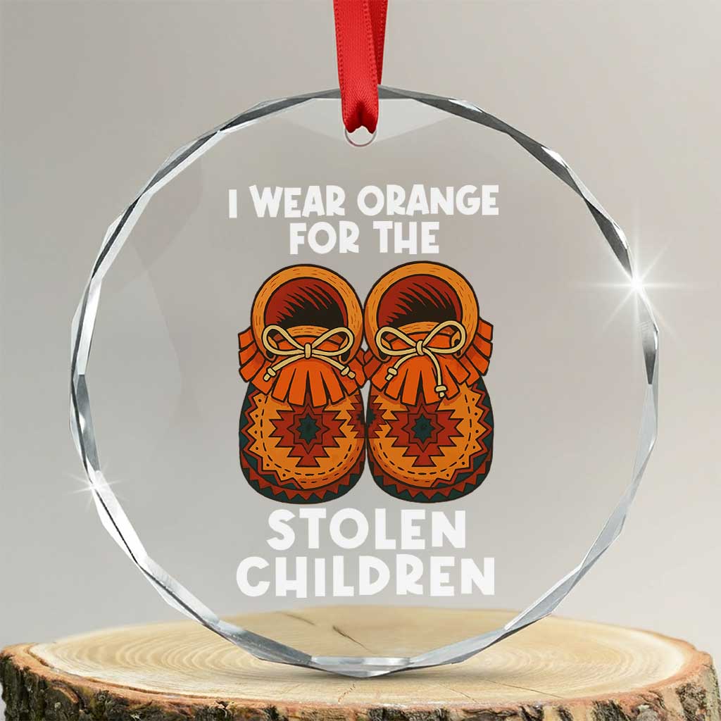 I Wear Orange For Every Stolen American Native Child Crystal Glass Ornament Orange Day - Wonder Print Shop