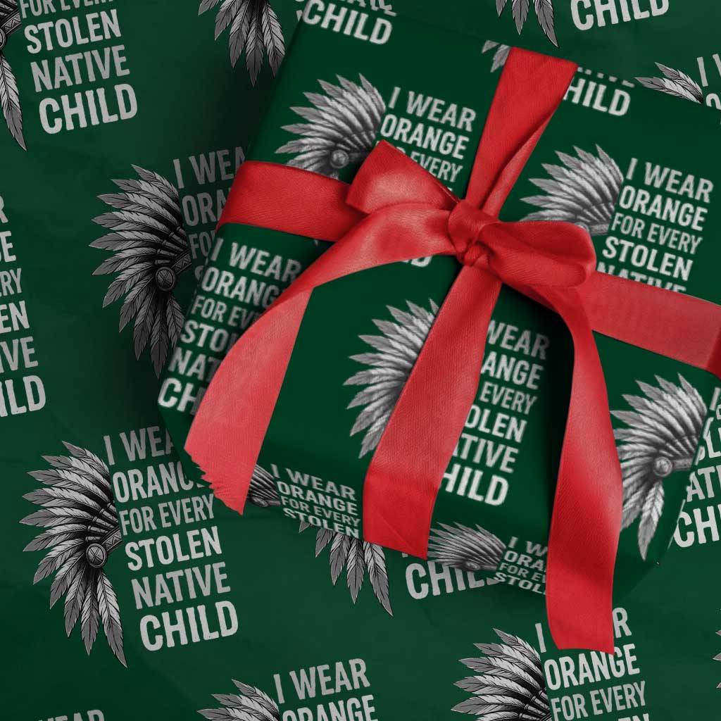 I Wear Orange For Every Stolen Native Child Wrapping Paper Roll Orange Day