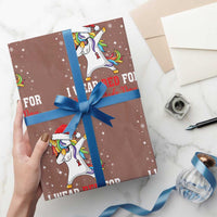 I Wear Red For World AIDS Day Wrapping Paper Roll Santa Unicorn Dabbing Christmas Gift - Wonder Print Shop