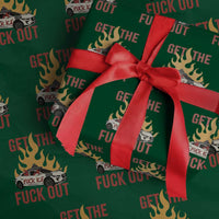 Ice Get the F Out Burning Car Graphic Wrapping Paper Roll Against Ice Protest Resistance
