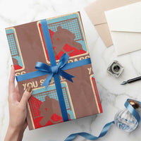 Ice Hockey Goalie Vintage Retro Gift Wrapping Paper Roll You Shall Not Pass - Wonder Print Shop
