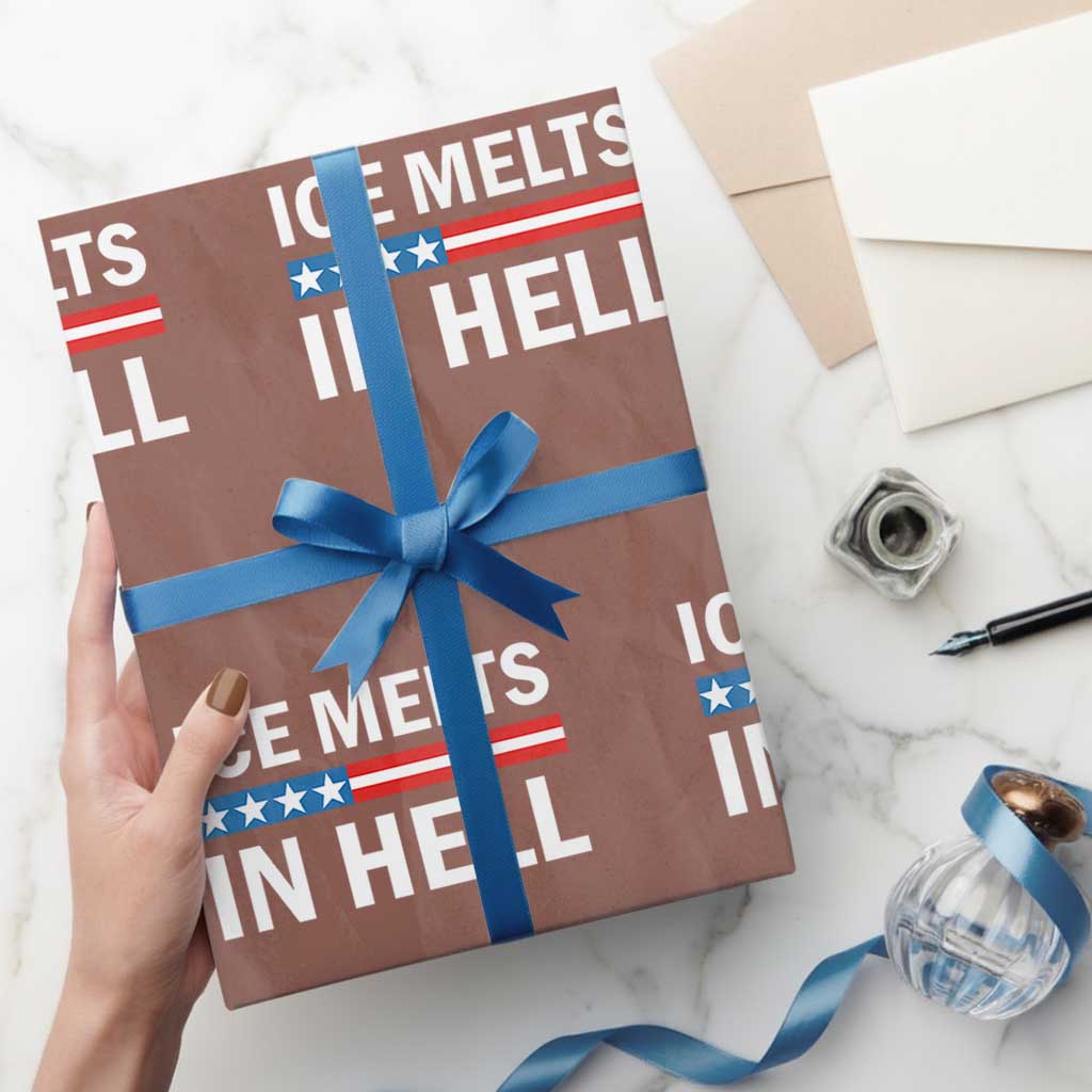 Ice Melts In Hell Wrapping Paper Roll Activist Statement Quote