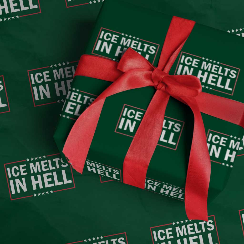 Ice Melts In Hell Wrapping Paper Roll Immigrant Rights Activist Statement Protest Quote