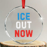 Ice Out Crystal Glass Ornament Minneapolis Resist ICE Immigration Rights Protest