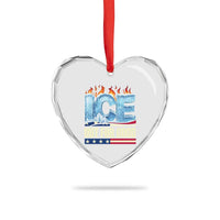 Ice Out For Good Patriotic Protest Heart Crystal Glass Ornament Patriotic Burn Ice Justice Political Resistance