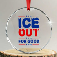 Ice Out For Good Protest Crystal Glass Ornament Justice Against Ice Political Resistance