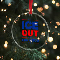 Ice Out For Good Protest Crystal Glass Ornament Justice Against Ice Political Resistance