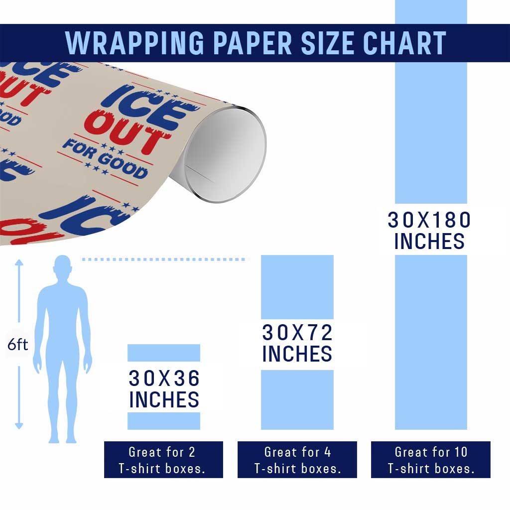 Ice Out For Good Protest Wrapping Paper Roll Justice Against Ice Political Resistance