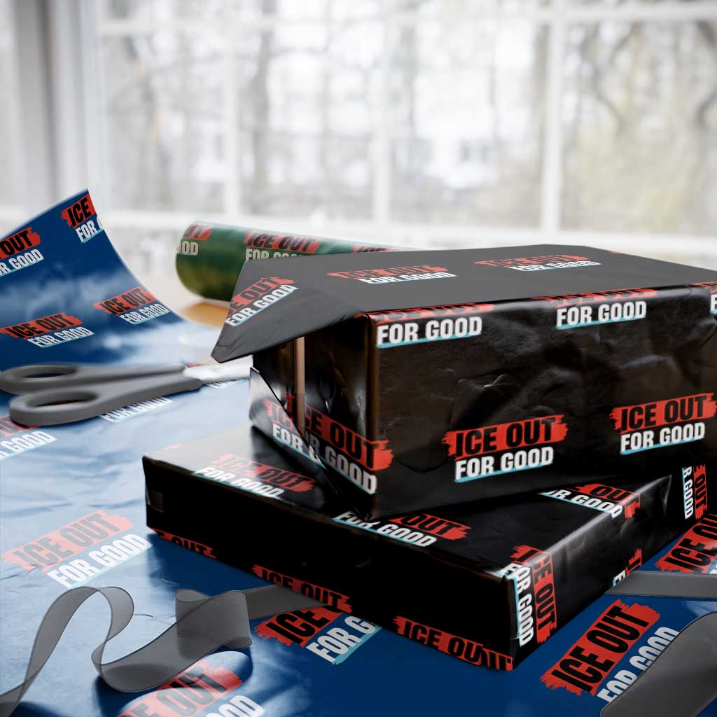 Ice Out For Good Wrapping Paper Roll Subtle Against Ice Protest Political Resistance