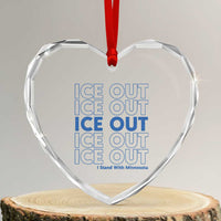 ICE Out Heart Crystal Glass Ornament I Stand With Minnesota Minneapolis Anti ICE