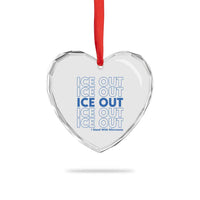 ICE Out Heart Crystal Glass Ornament I Stand With Minnesota Minneapolis Anti ICE