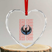 ICE Out Heart Crystal Glass Ornament Minneapolis Resist Anti ICE Immigration Protest