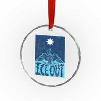 Ice Out Minnesota Loon Crystal Glass Ornament MN State Protest