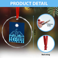 Ice Out Minnesota Loon Crystal Glass Ornament MN State Protest