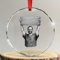 Ice Out Of Minneapolis Crystal Glass Ornament Alex Pretti Memorial ICU Nurse Tribute Support