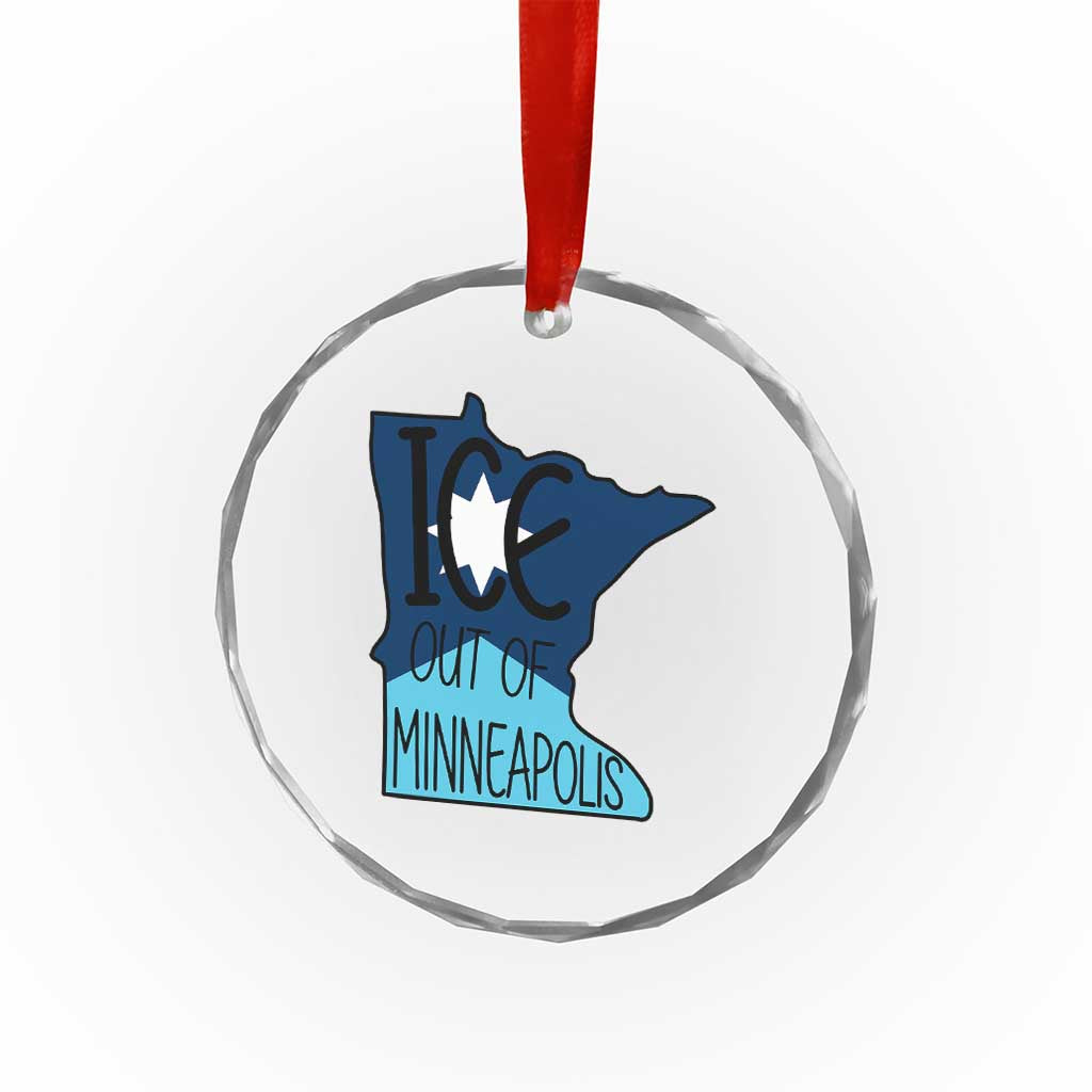 Ice Out Of Minneapolis Crystal Glass Ornament Minnesota Community Support Gift