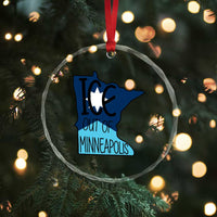 Ice Out Of Minneapolis Crystal Glass Ornament Minnesota Community Support Gift