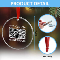 Ice Out Of Minneapolis Crystal Glass Ornament Minnesota Protest Support Gift