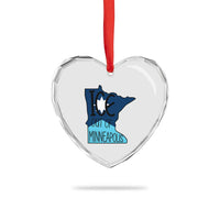 Ice Out Of Minneapolis Heart Crystal Glass Ornament Minnesota Community Support Gift