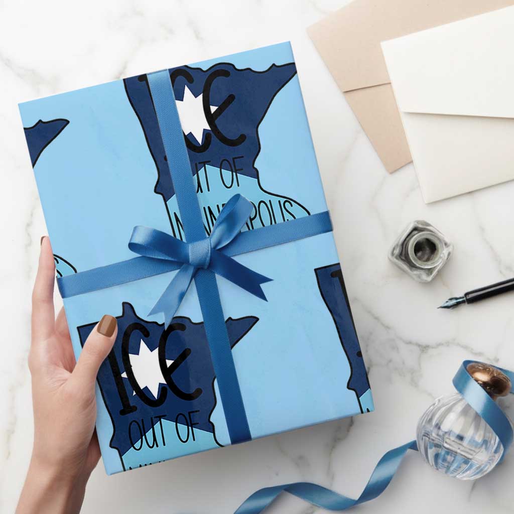 Ice Out Of Minneapolis Wrapping Paper Roll Minnesota Community Support Gift
