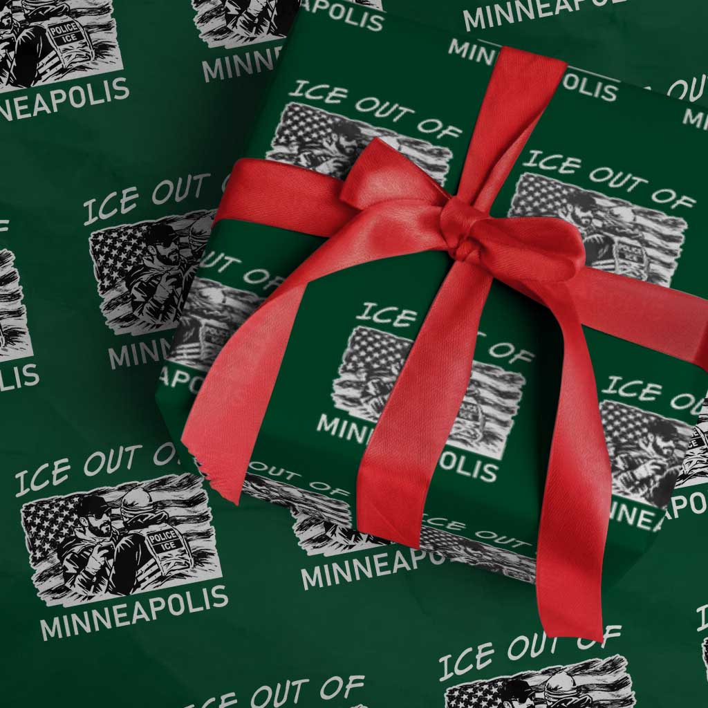 Ice Out Of Minneapolis Wrapping Paper Roll Minnesota Protest Support Gift