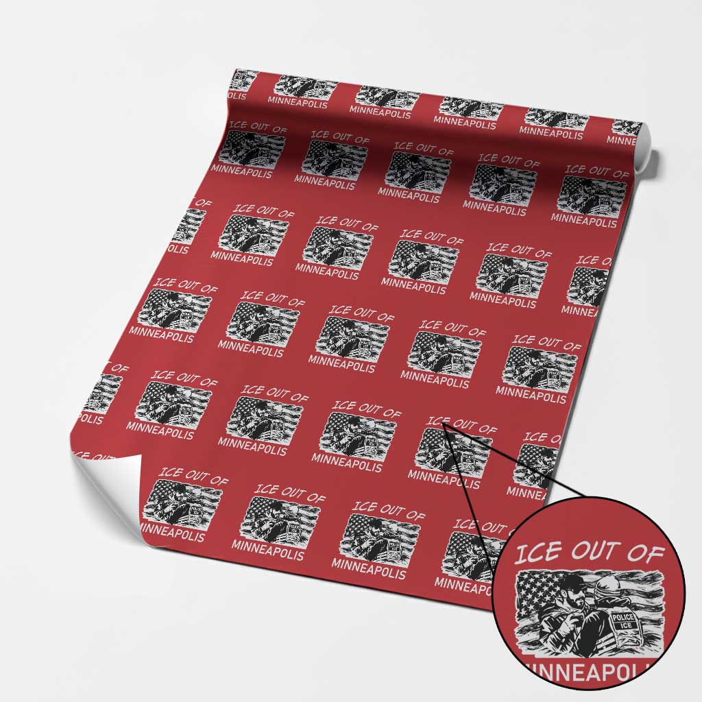 Ice Out Of Minneapolis Wrapping Paper Roll Minnesota Protest Support Gift